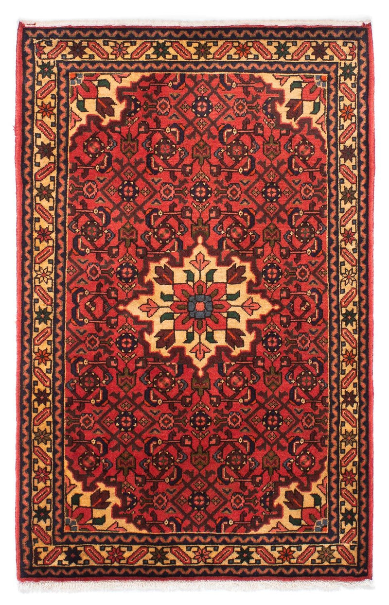 Alfombra persa - Nómada - 156 x 106 cm - rojo oscuro