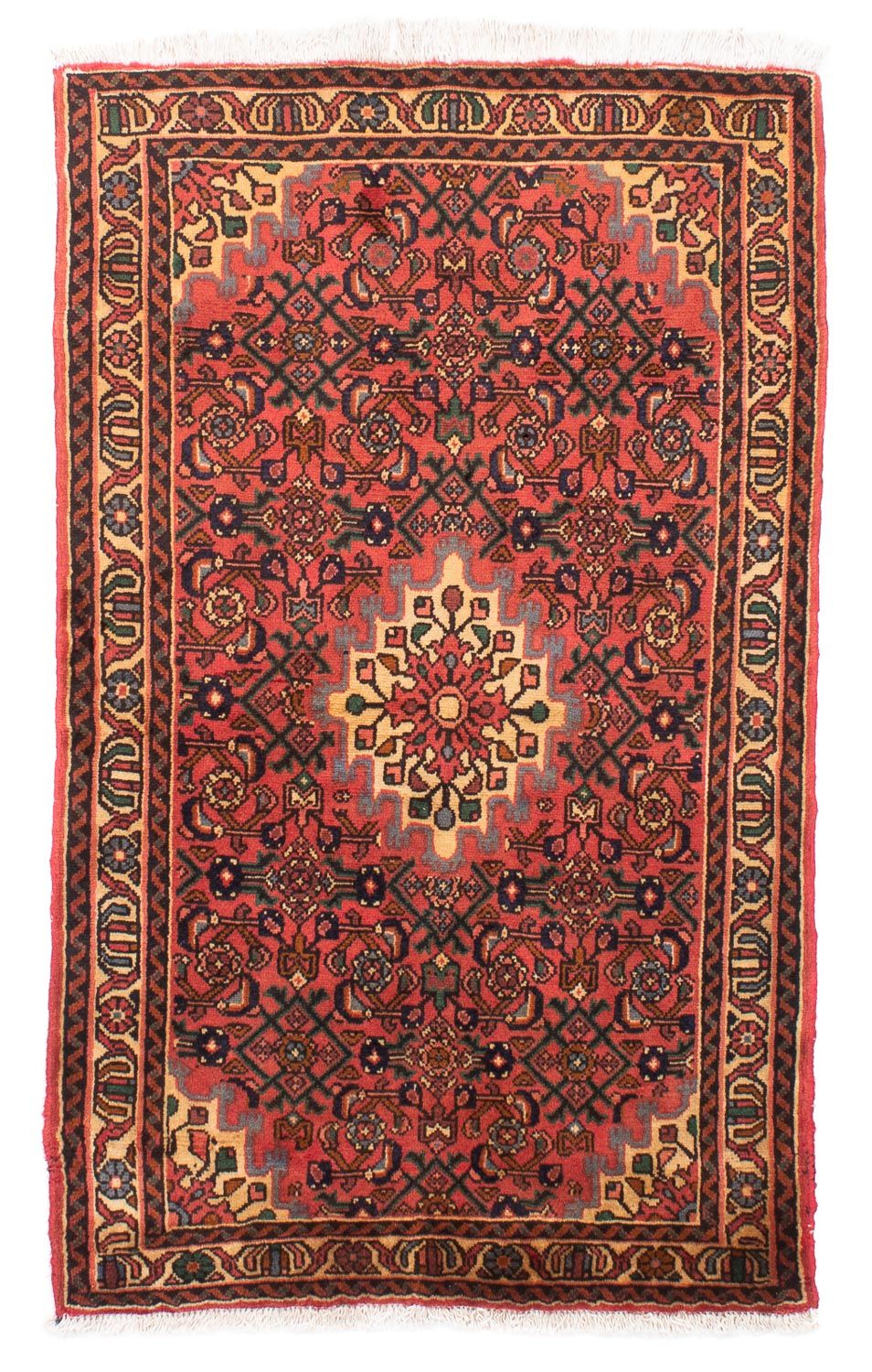 Alfombra persa - Nómada - 160 x 100 cm - rojo oscuro