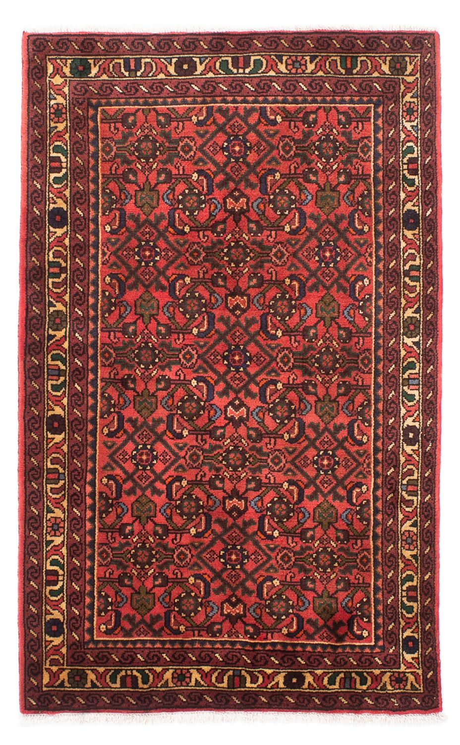 Alfombra persa - Nómada - 165 x 100 cm - rojo oscuro