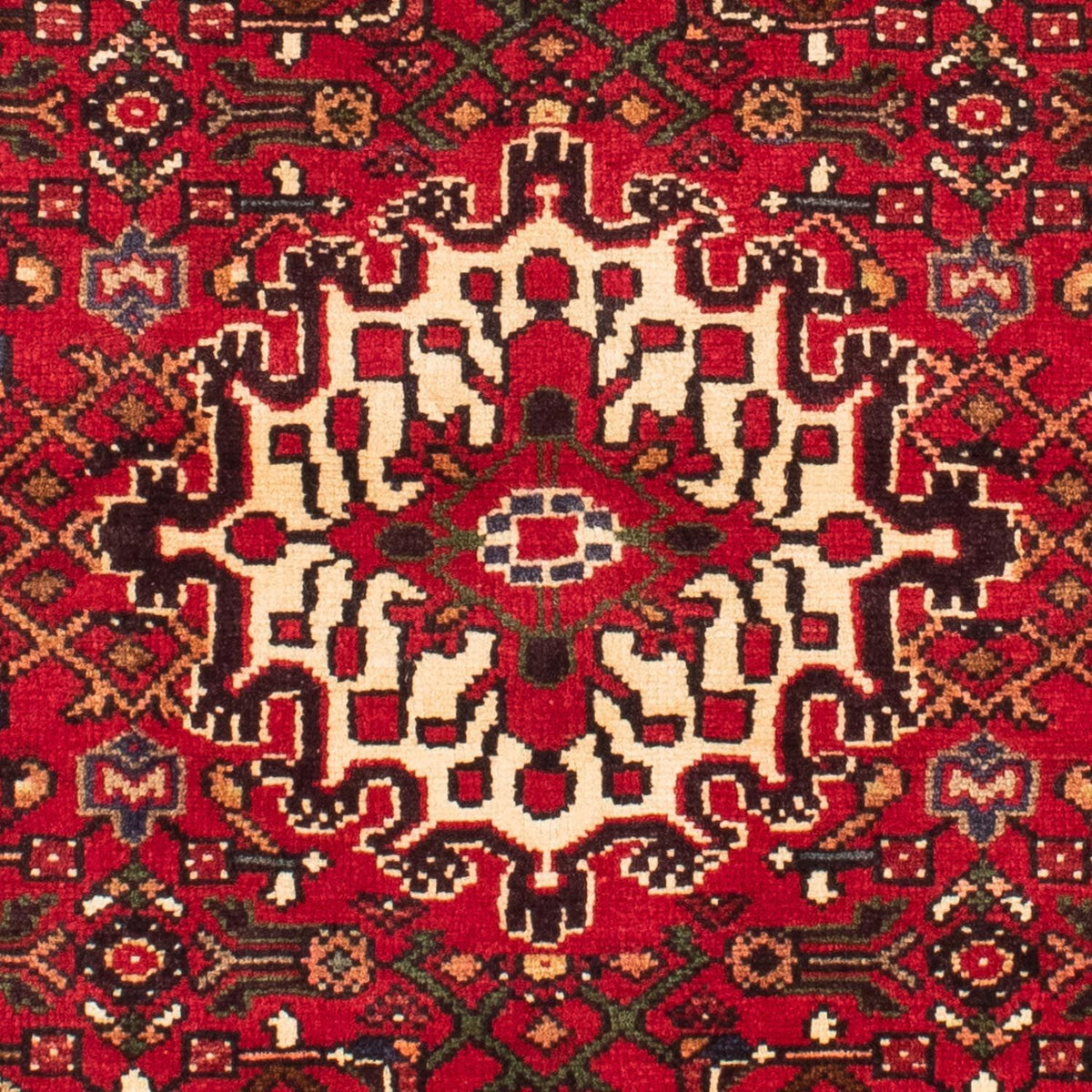 Alfombra persa - Nómada - 160 x 115 cm - rojo oscuro