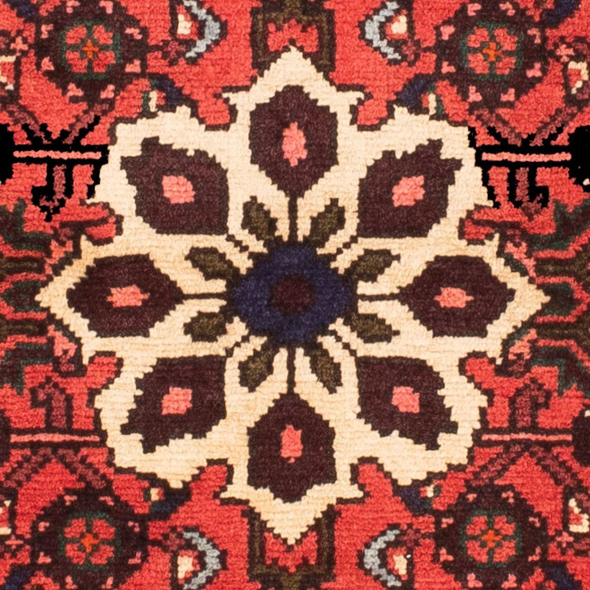 Alfombra persa - Nómada - 145 x 105 cm - rojo