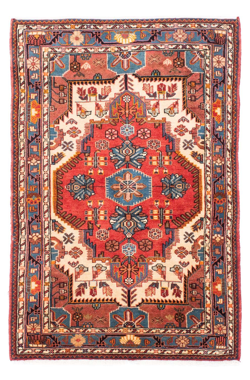 Alfombra persa - Nómada - 180 x 123 cm - rojo claro