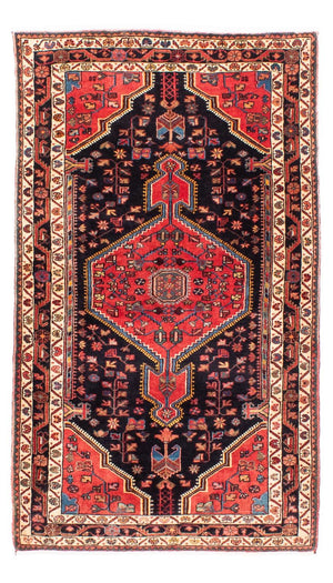 Alfombra persa - Nómada - 200 x 115 cm - azul oscuro