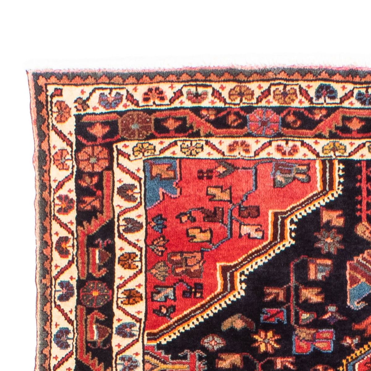 Alfombra persa - Nómada - 200 x 115 cm - azul oscuro