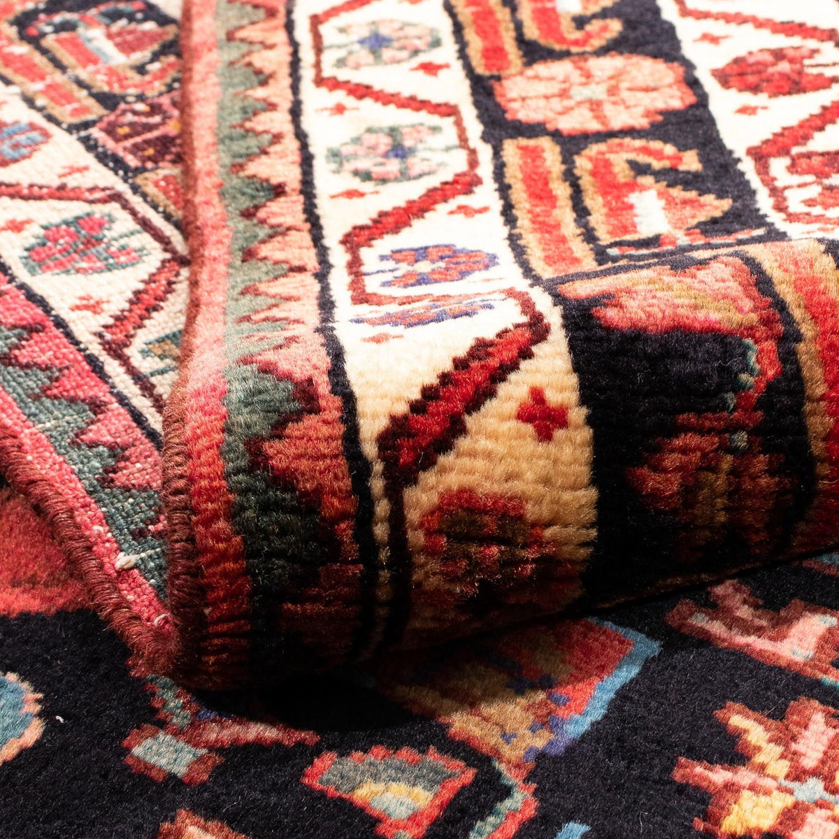 Alfombra persa - Nómada - 200 x 115 cm - azul oscuro