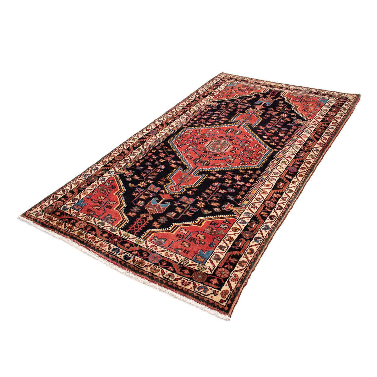Alfombra persa - Nómada - 200 x 115 cm - azul oscuro