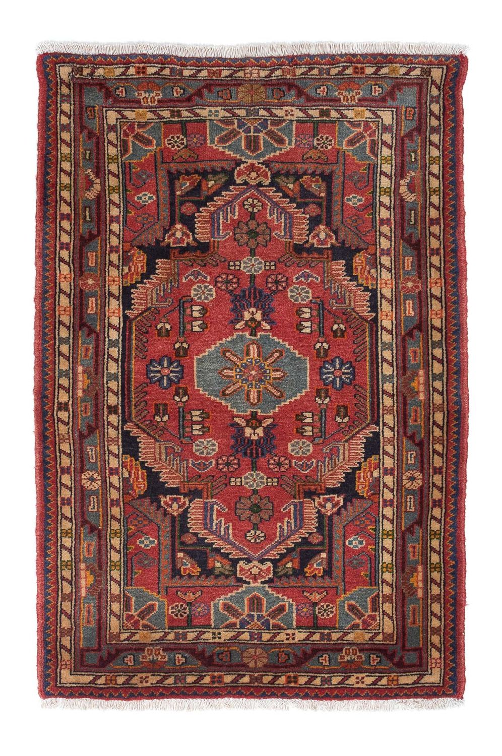 Alfombra persa - Nómada - 136 x 91 cm - rojo