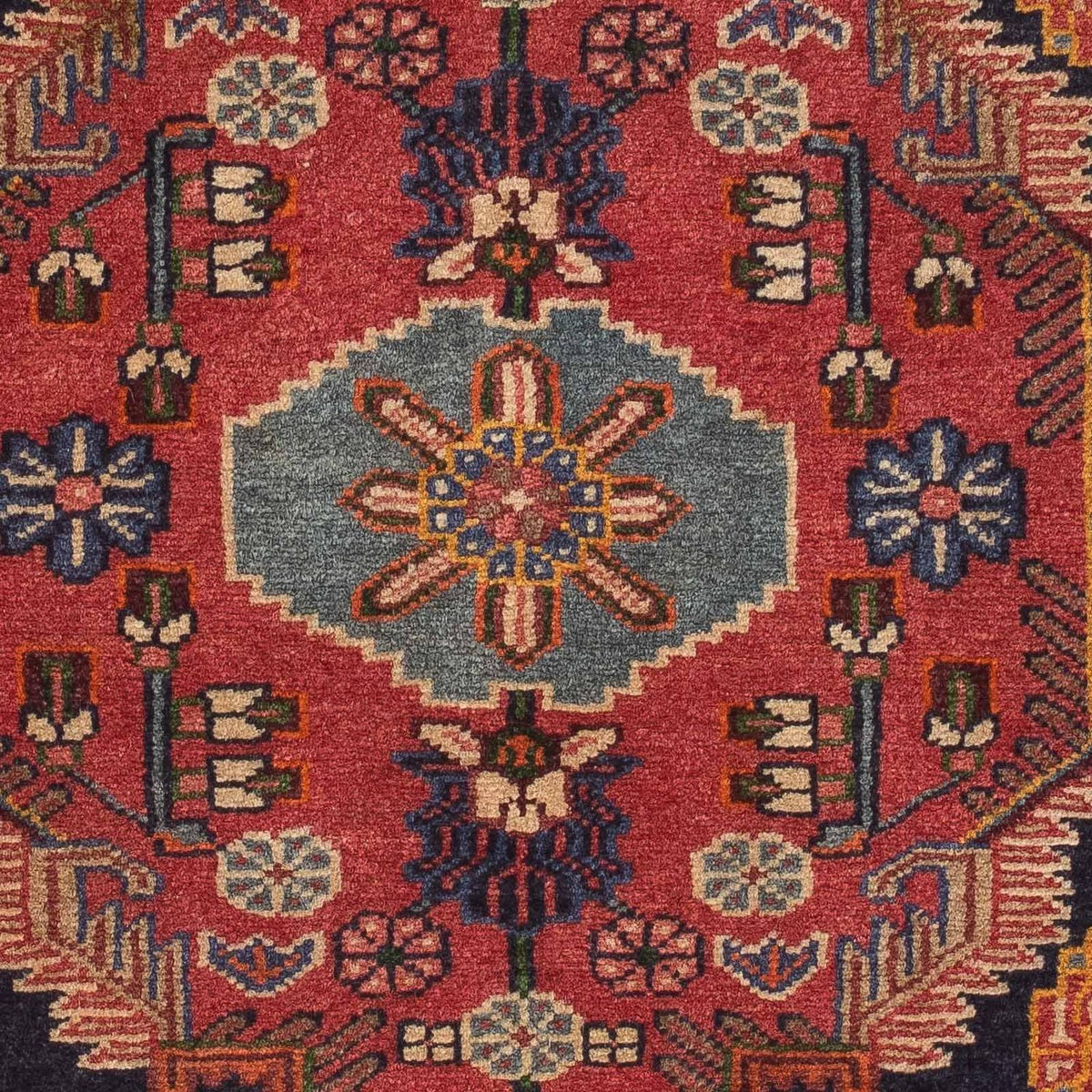 Alfombra persa - Nómada - 136 x 91 cm - rojo