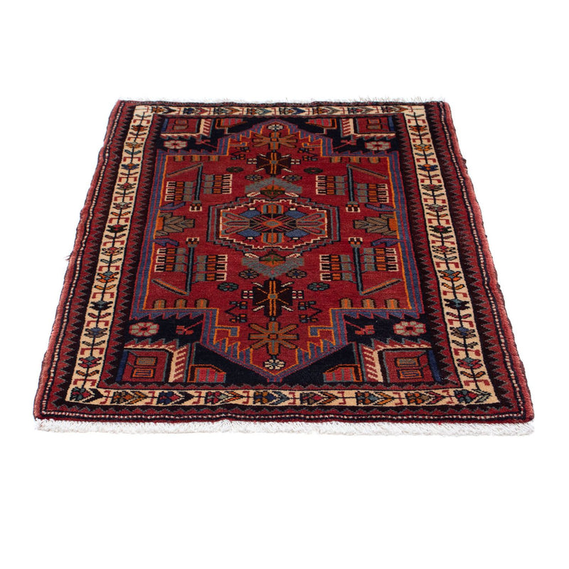 Alfombra persa - Nómada - 118 x 81 cm - rojo oscuro