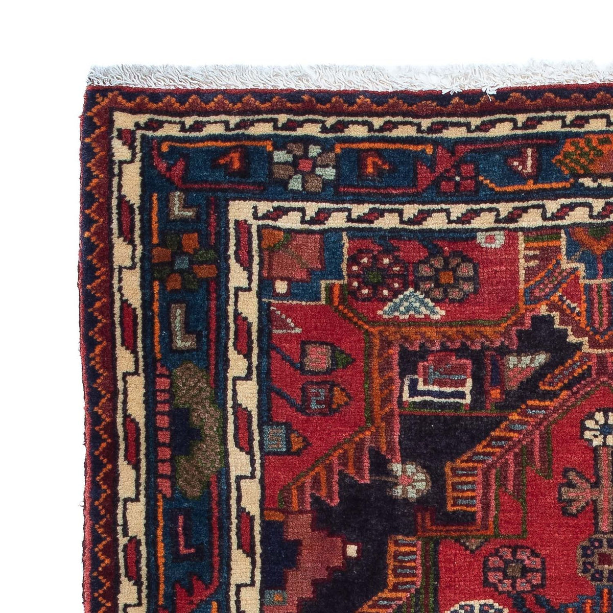 Alfombra persa - Nómada - 125 x 90 cm - rojo oscuro