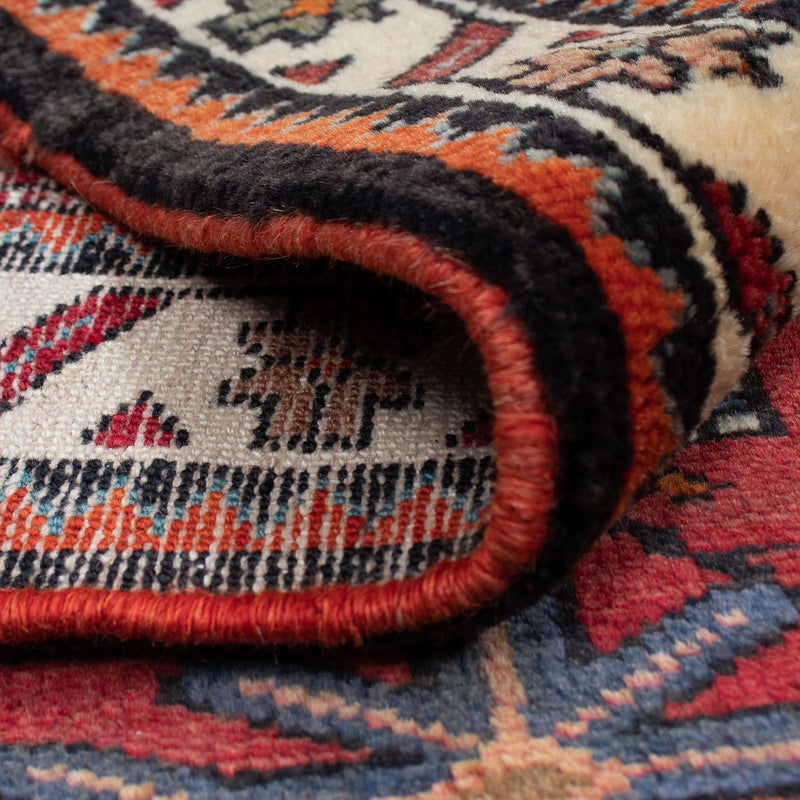 Alfombra persa - Nómada - 128 x 90 cm - rojo oscuro