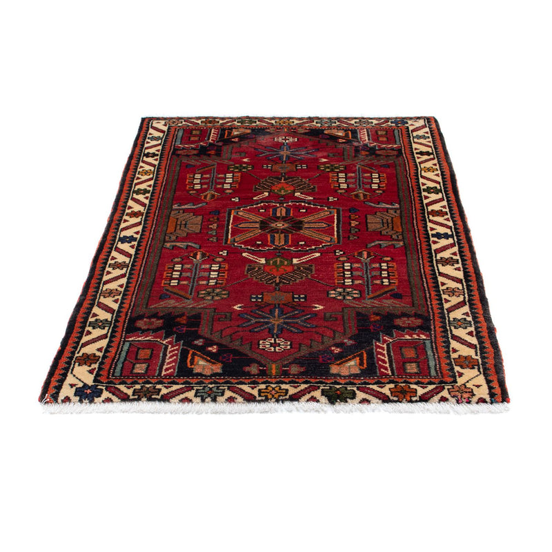 Alfombra persa - Nómada - 128 x 90 cm - rojo oscuro