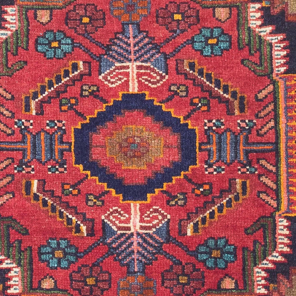 Alfombra persa - Nómada - 127 x 86 cm - rojo