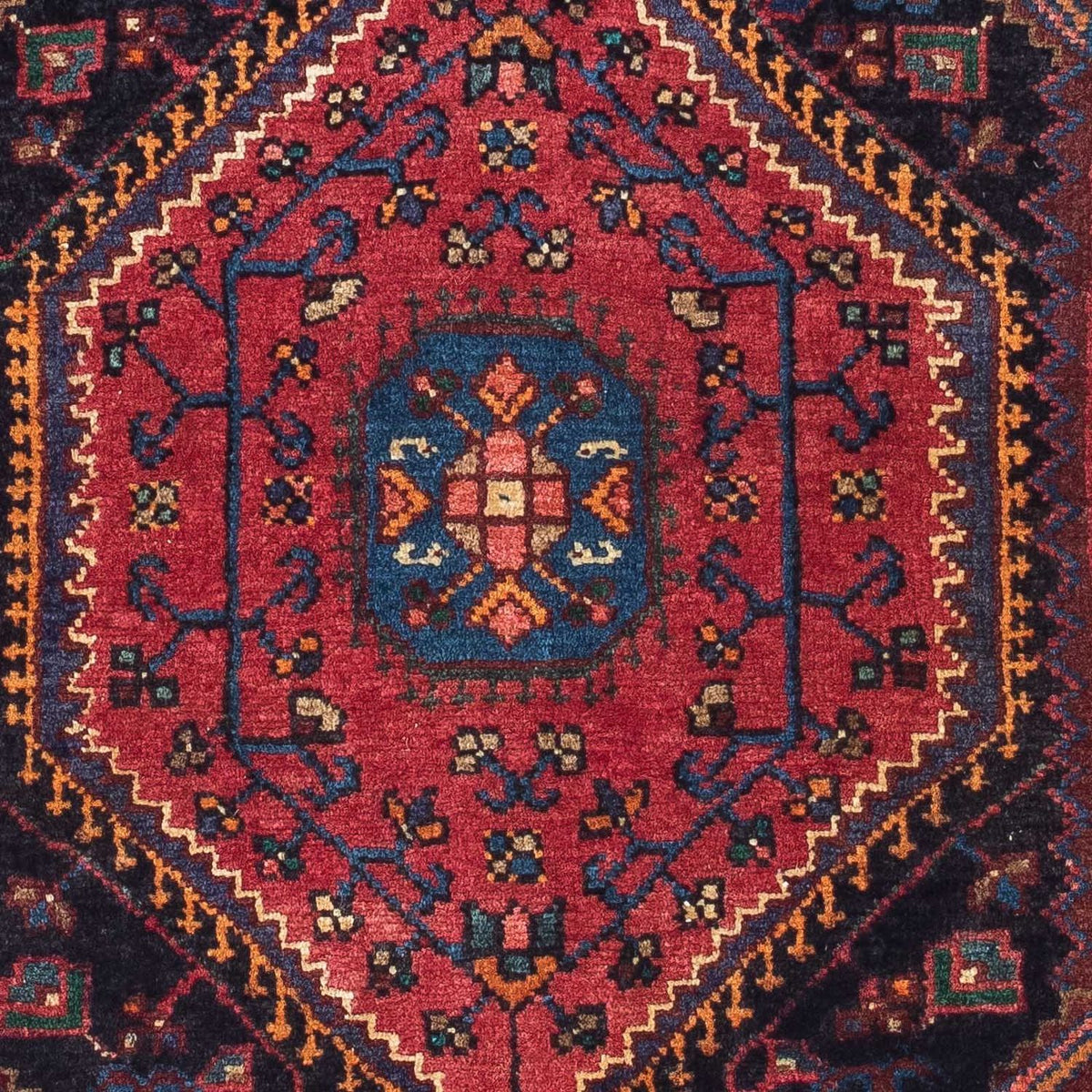 Alfombra persa - Nómada - 138 x 88 cm - rojo oscuro