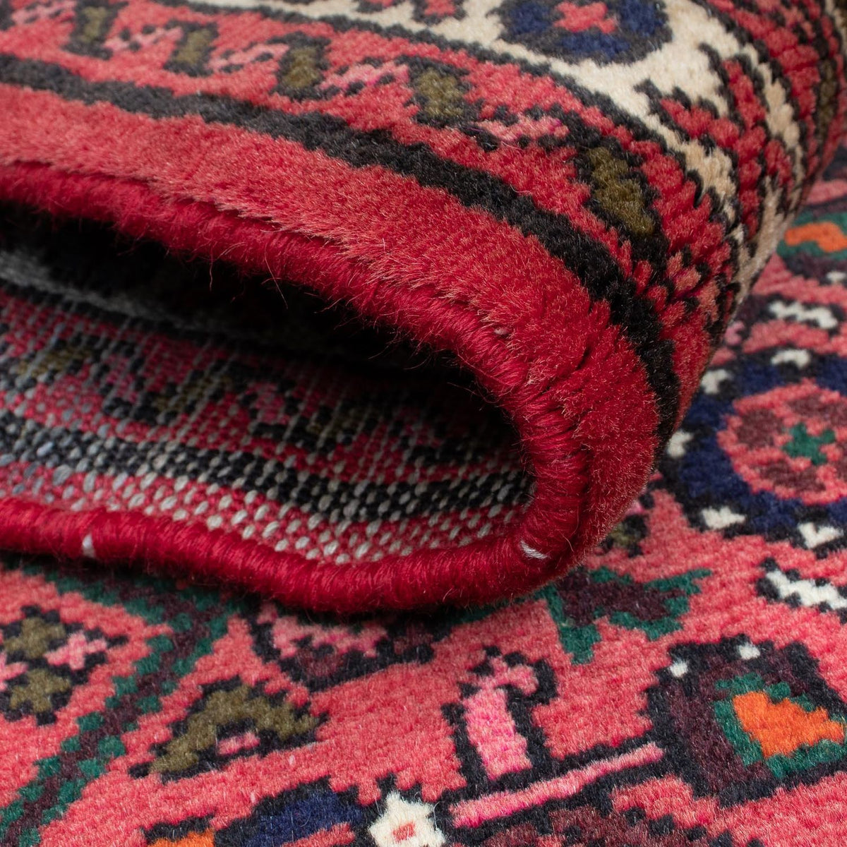 Alfombra de pasillo Alfombra persa - Nómada - 195 x 74 cm - rojo oscuro