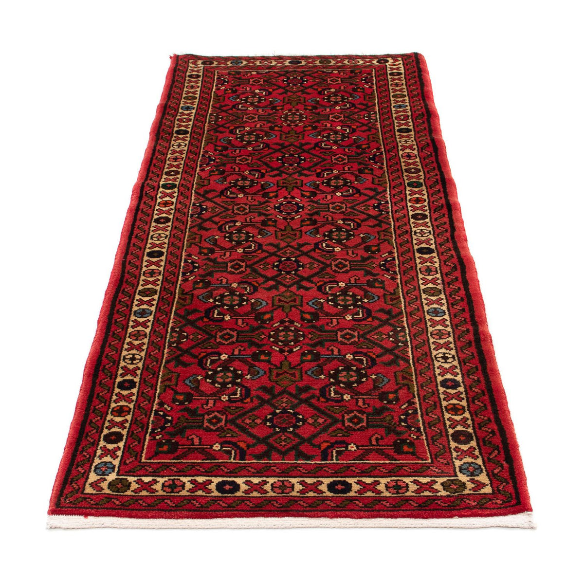 Alfombra de pasillo Alfombra persa - Nómada - 195 x 74 cm - rojo oscuro