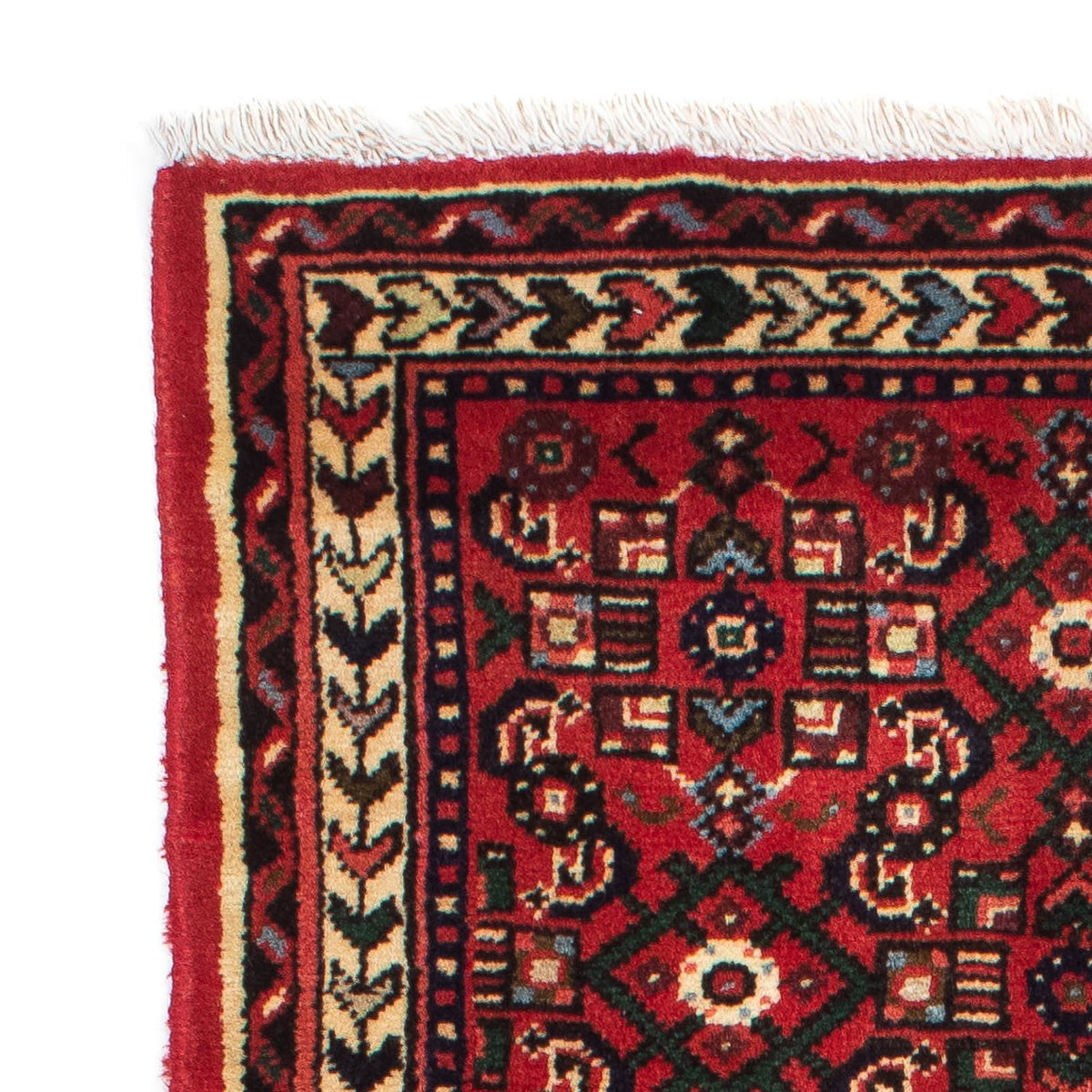 Alfombra de pasillo Alfombra persa - Nómada - 210 x 76 cm - rojo oscuro