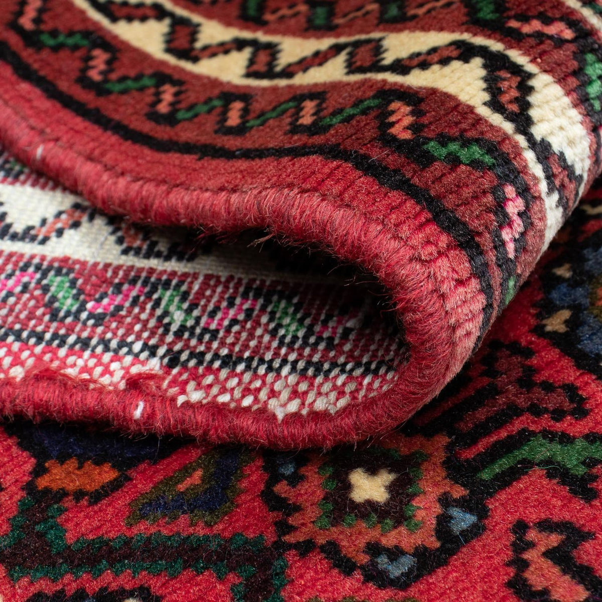 Alfombra de pasillo Alfombra persa - Nómada - 195 x 68 cm - rojo oscuro