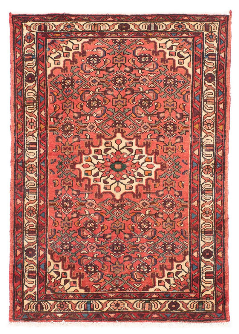 Alfombra persa - Nómada - 150 x 110 cm - rojo claro