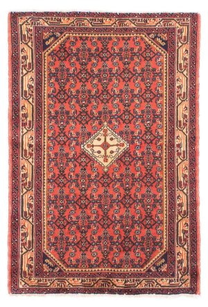 Alfombra persa - Nómada - 150 x 102 cm - rojo claro