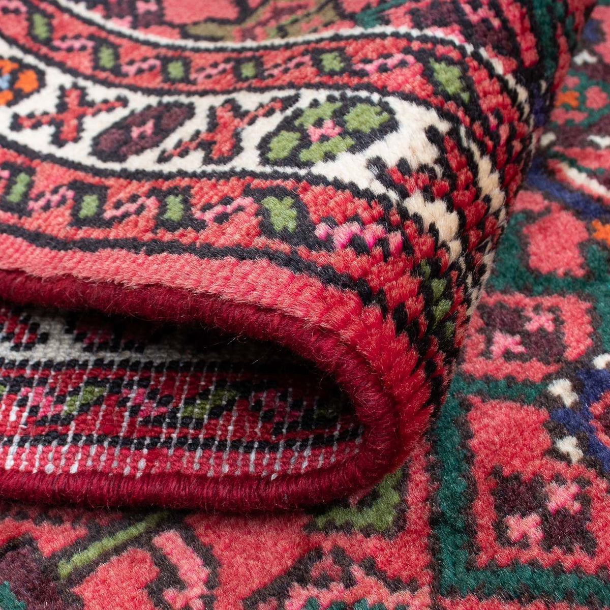 Alfombra de pasillo Alfombra persa - Nómada - 198 x 75 cm - rojo oscuro