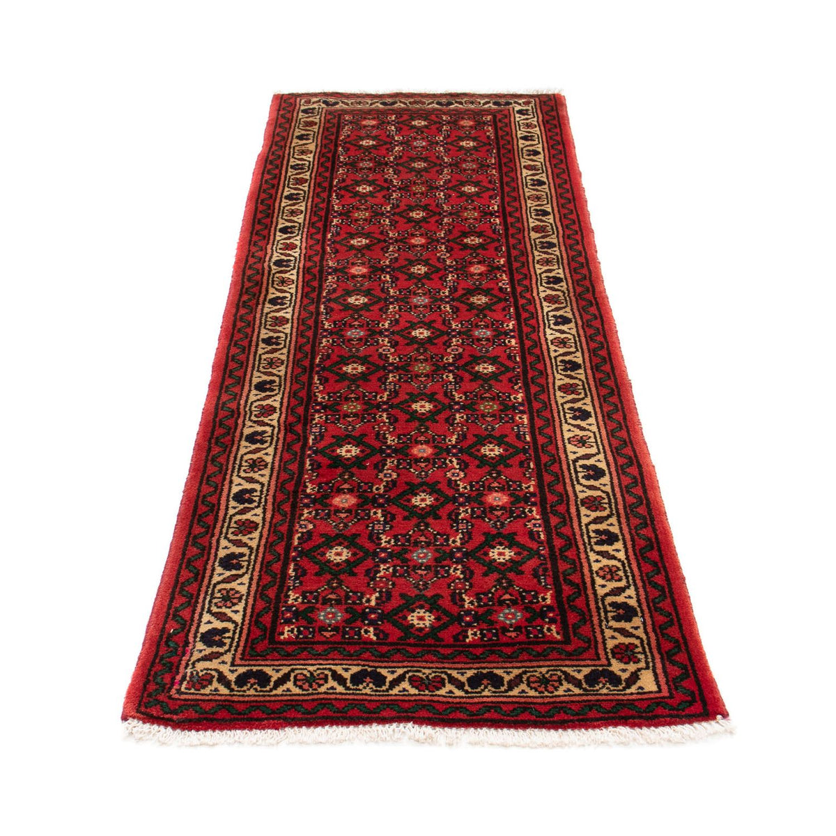 Alfombra de pasillo Alfombra persa - Nómada - 196 x 70 cm - rojo oscuro