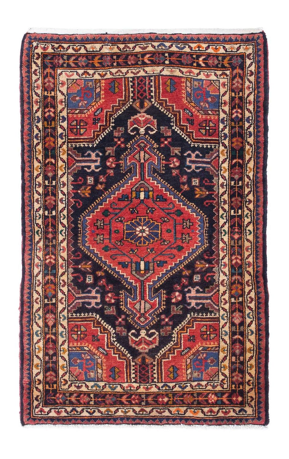 Alfombra persa - Nómada - 130 x 85 cm - azul oscuro