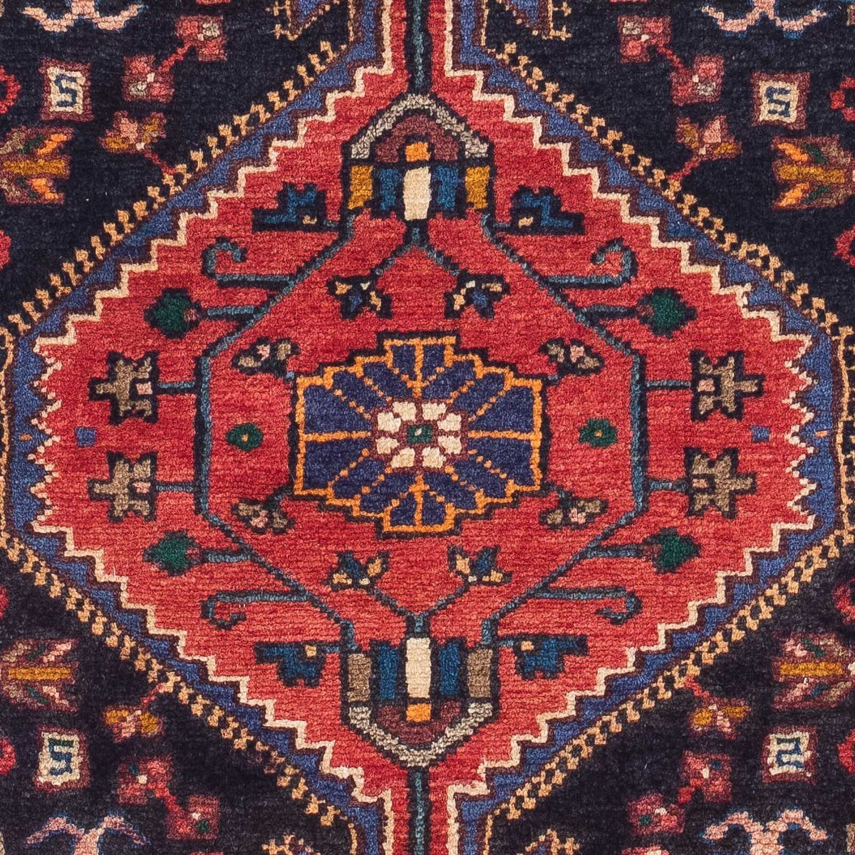 Alfombra persa - Nómada - 130 x 85 cm - azul oscuro