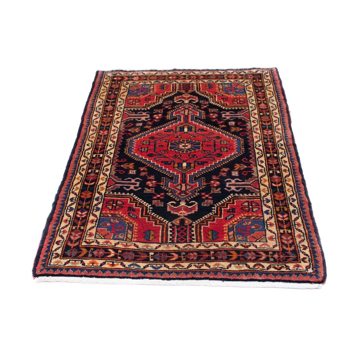 Alfombra persa - Nómada - 130 x 85 cm - azul oscuro