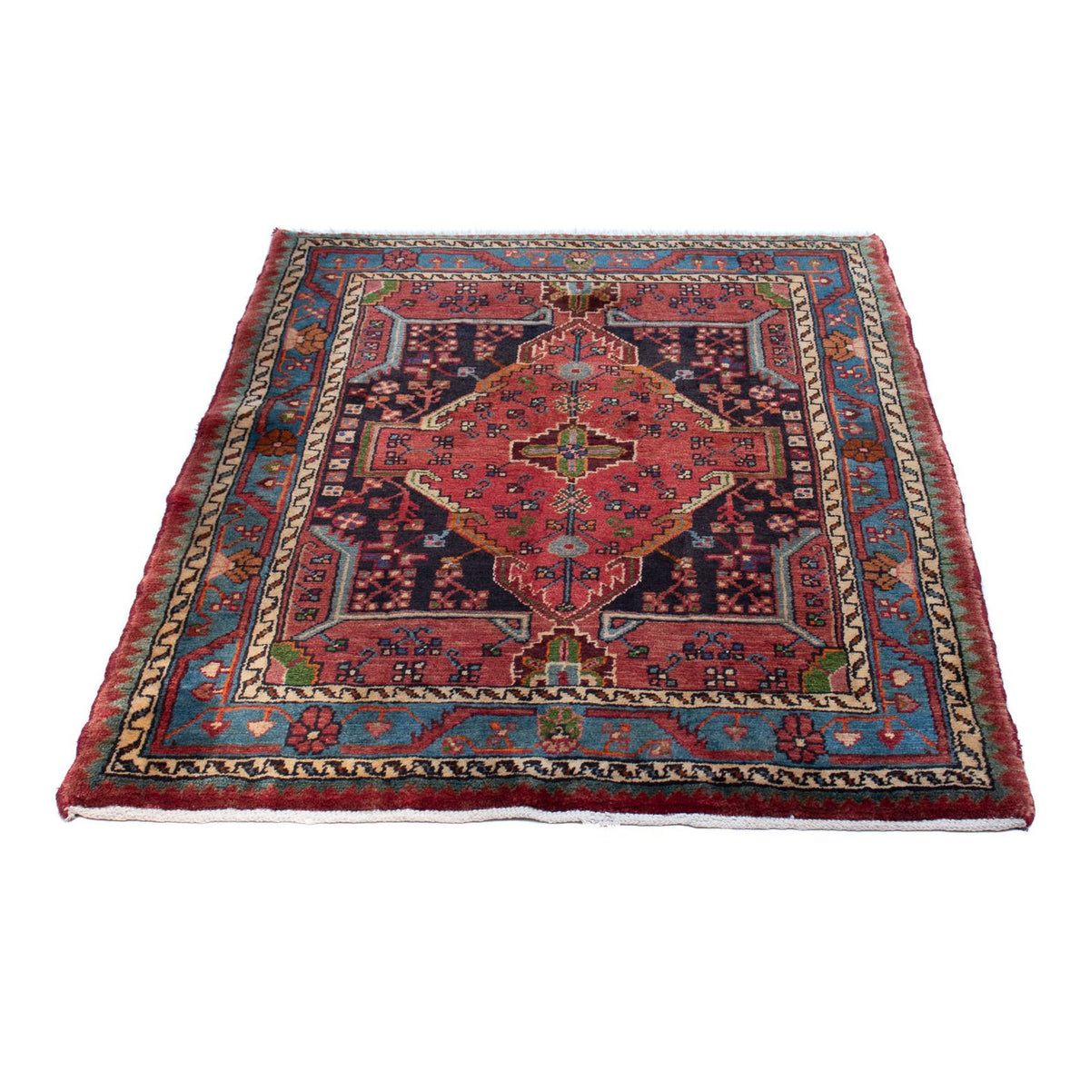 Alfombra persa - Nómada - 155 x 108 cm - rojo oscuro