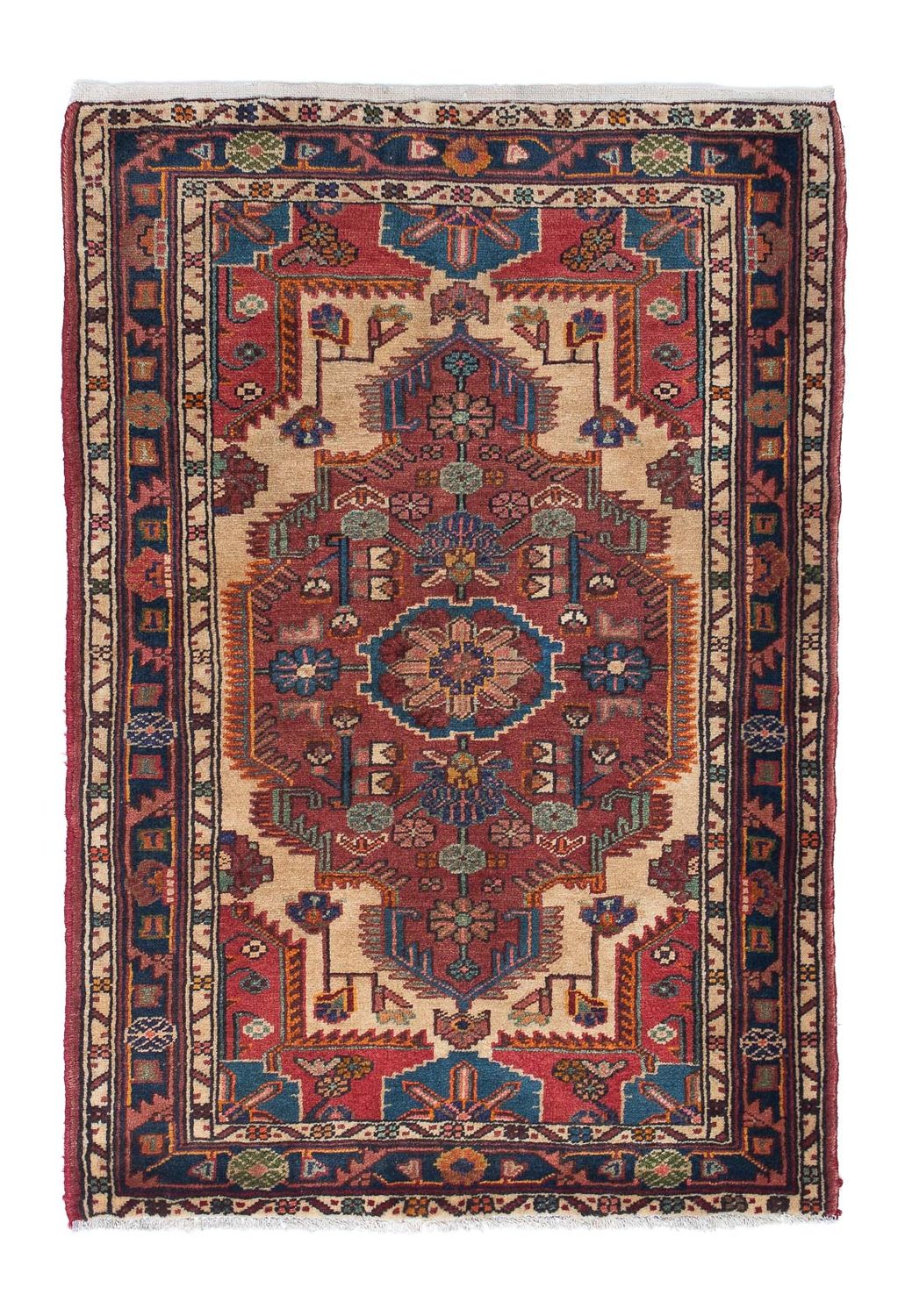 Alfombra persa - Nómada - 130 x 95 cm - multicolor
