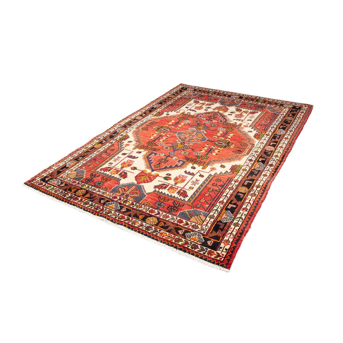 Alfombra persa - Nómada - 205 x 142 cm - rojo