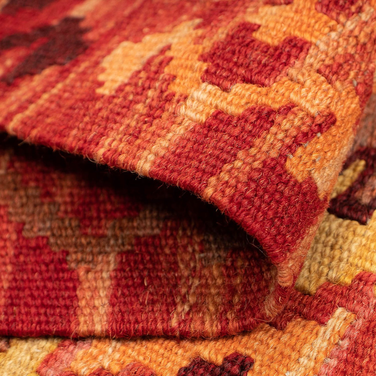 Alfombra de pasillo Alfombra Kelim - Splash - 299 x 73 cm - rojo claro