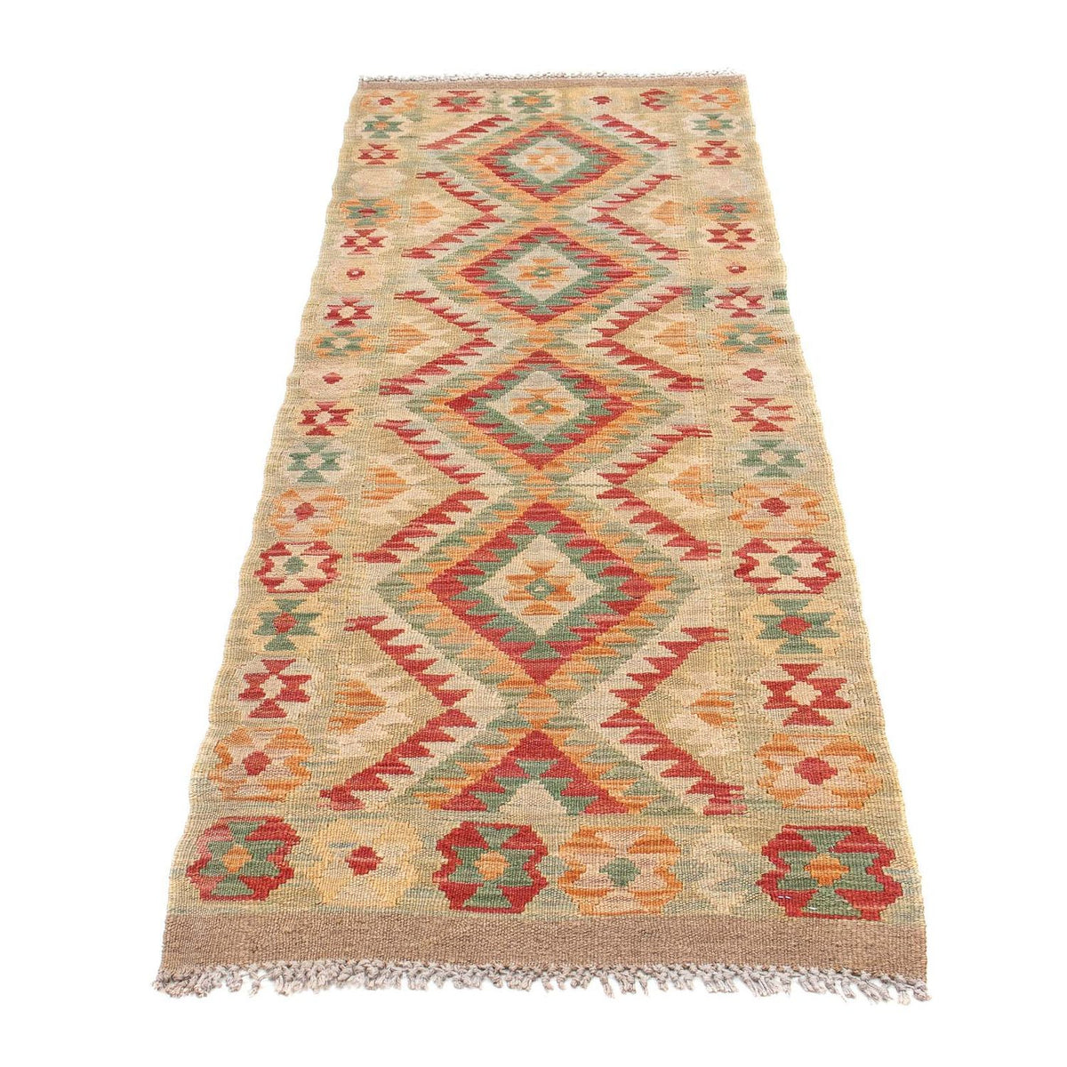 Alfombra de pasillo Alfombra Kelim - Splash - 194 x 63 cm - multicolor