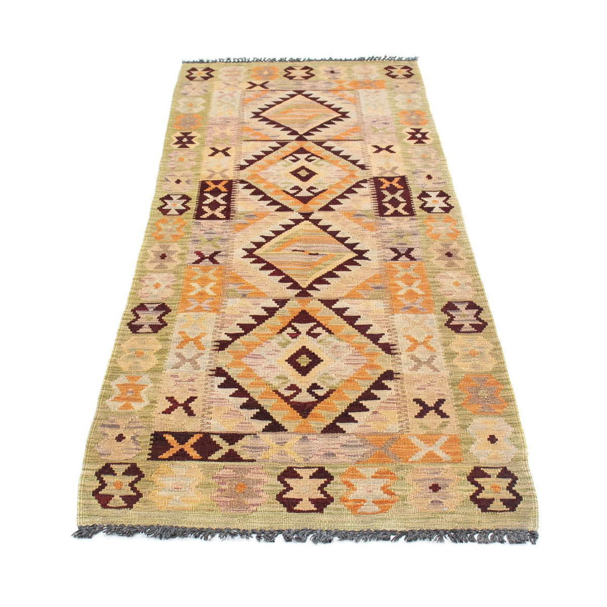 Alfombra de pasillo Alfombra Kelim - Oriental - 200 x 69 cm - beige