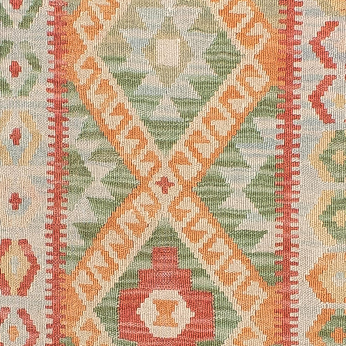 Alfombra de pasillo Alfombra Kelim - Splash - 287 x 83 cm - multicolor