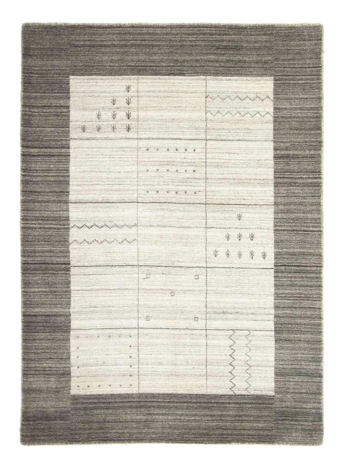 Alfombra Gabbeh - Loribaft Persa - 200 x 140 cm - gris