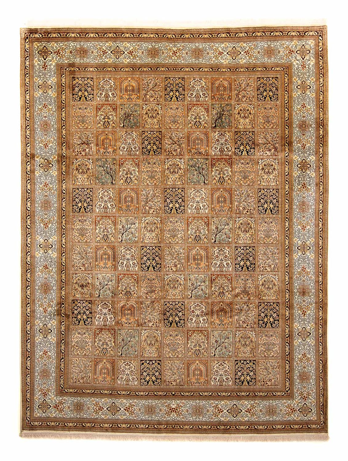 Alfombra de seda - Seda de Cachemira - 325 x 249 cm - marrón
