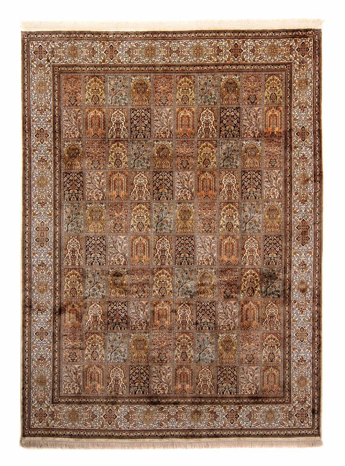 Alfombra de seda - Seda de Cachemira - 332 x 248 cm - marrón