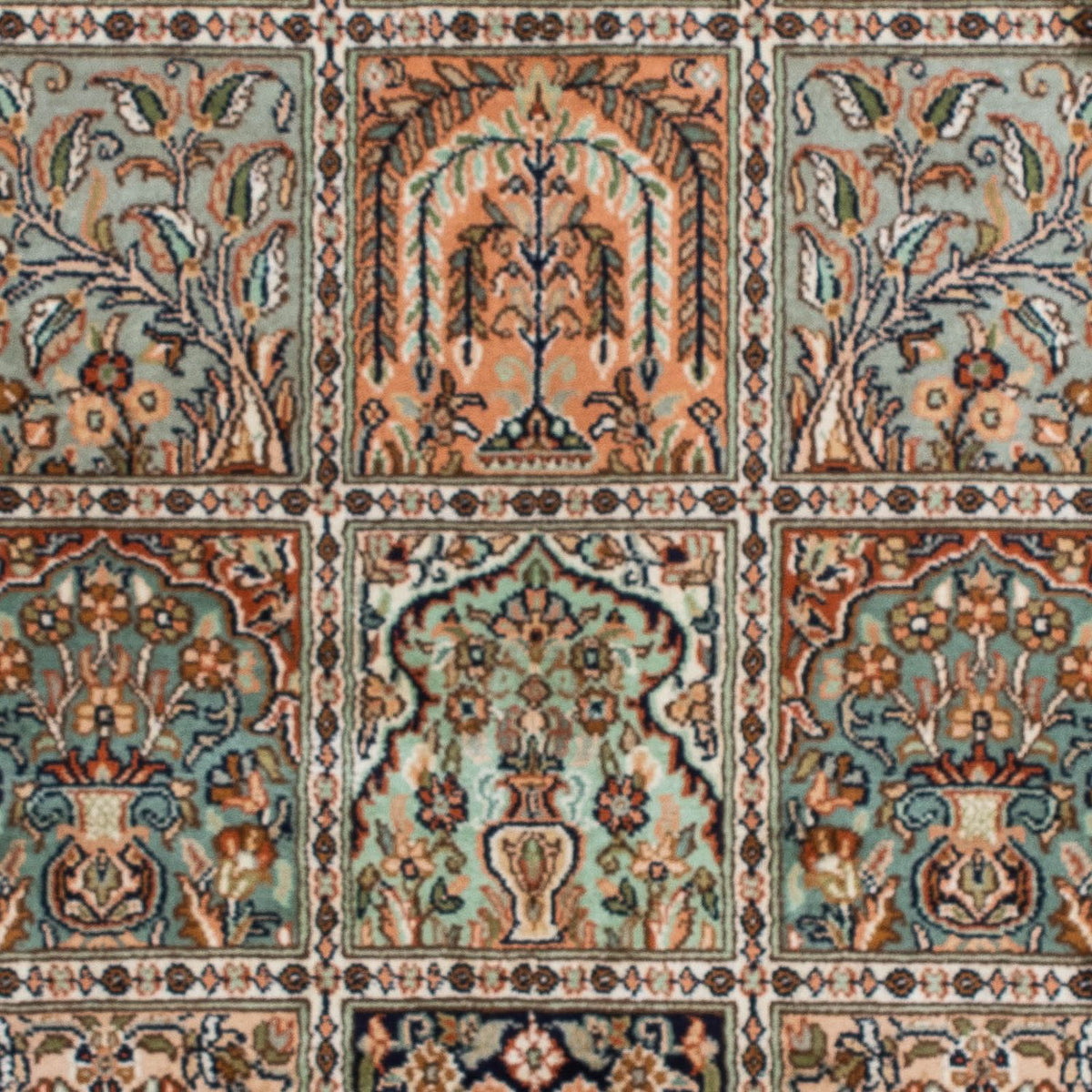 Alfombra de seda - Seda de Cachemira - 150 x 92 cm - multicolor