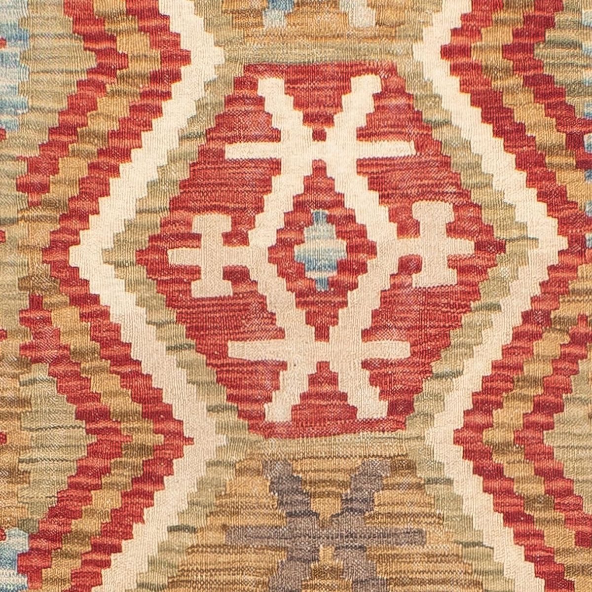 Alfombra de pasillo Alfombra Kelim - Splash - 393 x 77 cm - rojo