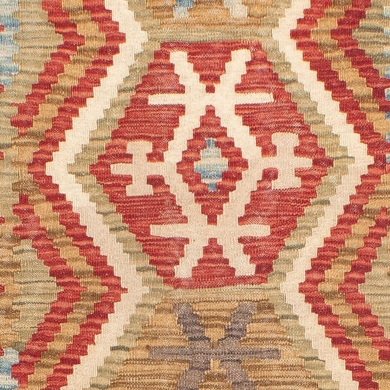Alfombra de pasillo Alfombra Kelim - Splash - 393 x 77 cm - rojo