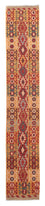 Alfombra de pasillo Alfombra Kelim - Splash - 394 x 70 cm - multicolor