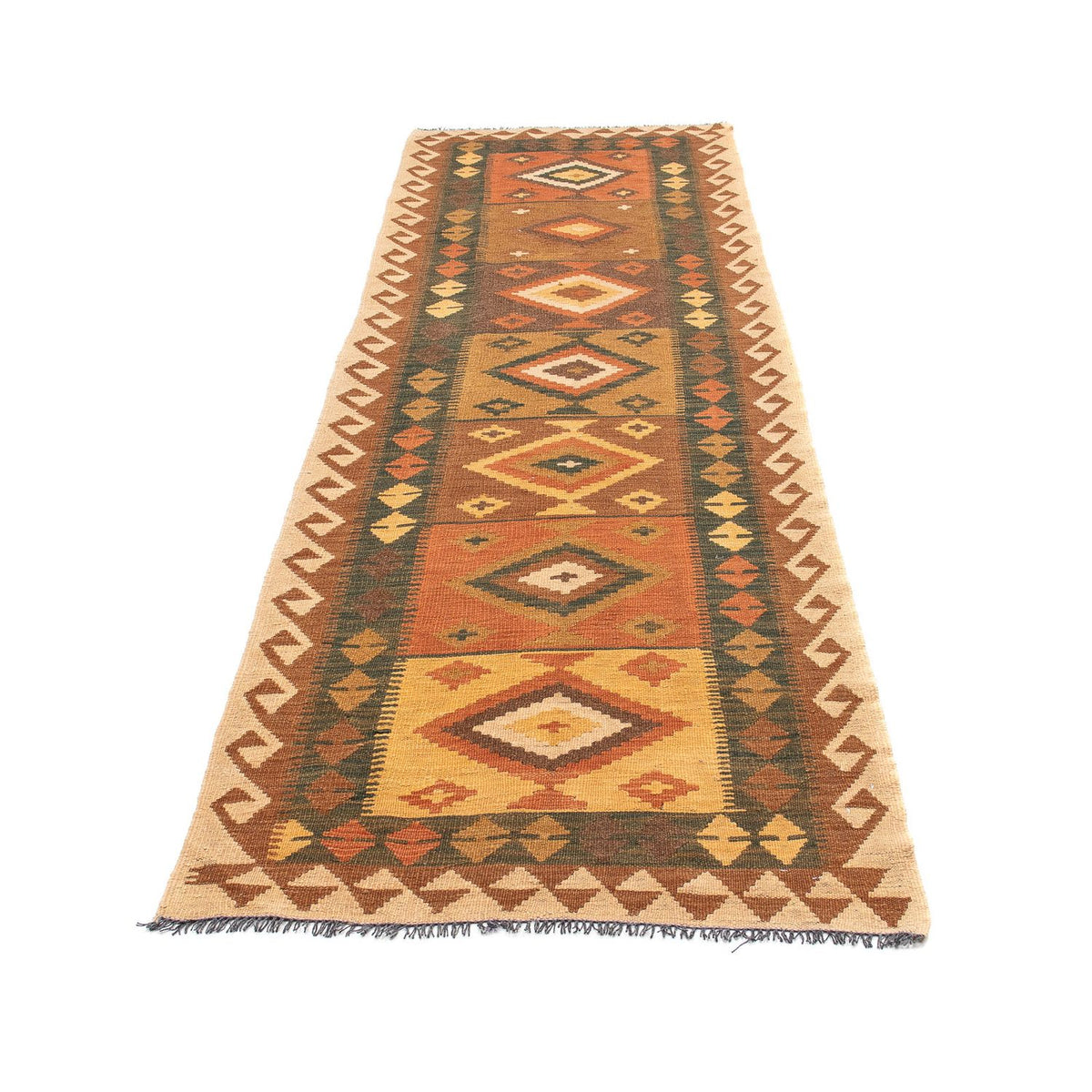 Alfombra de pasillo Alfombra Kelim - Splash - 297 x 82 cm - multicolor