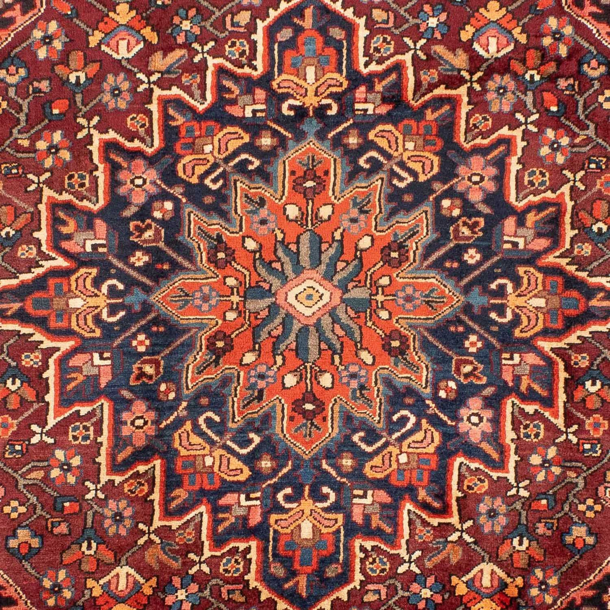 Alfombra persa - Nómada - 279 x 230 cm - rojo claro