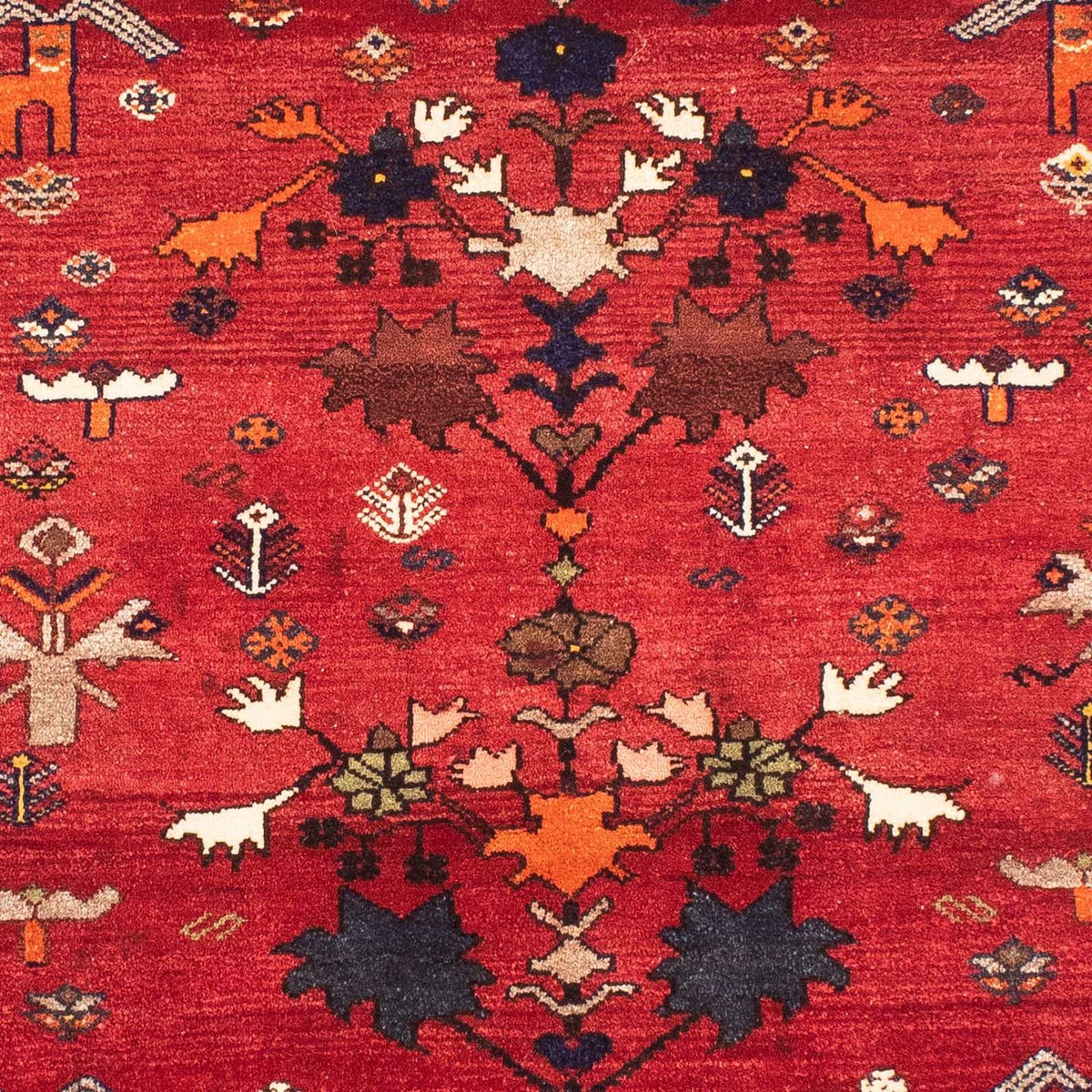 Alfombra persa - Nómada - 152 x 110 cm - rojo oscuro