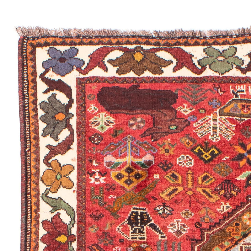 Alfombra persa - Nómada - 210 x 140 cm - rojo oscuro