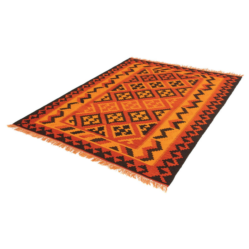 Alfombra Kelim - Oriental - 194 x 150 cm - rojo claro