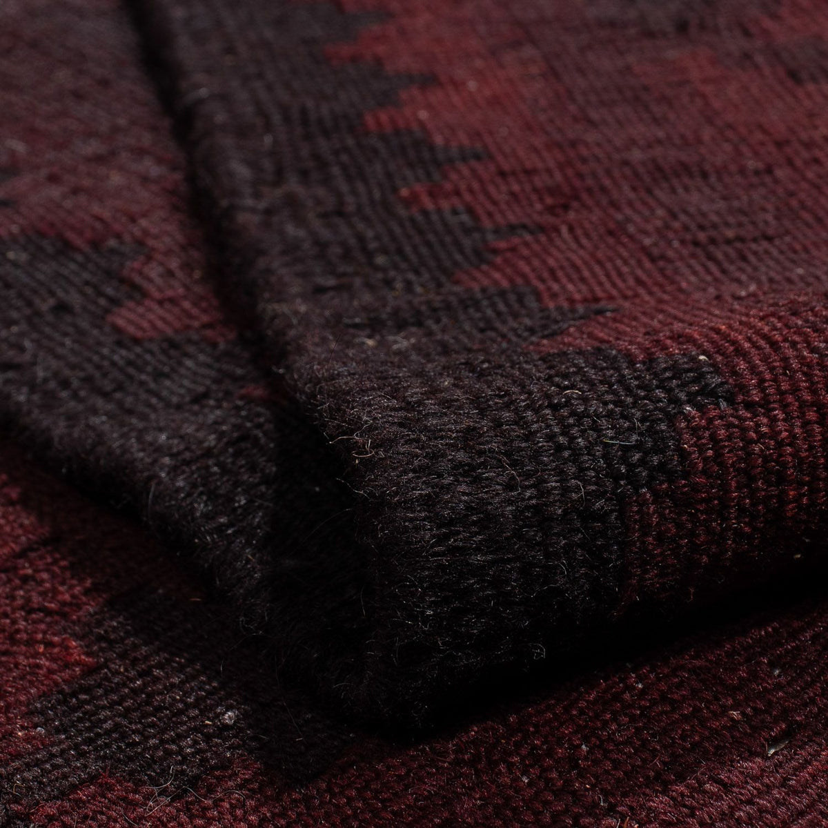 Alfombra Kelim - Oriental - 193 x 145 cm - rojo oscuro