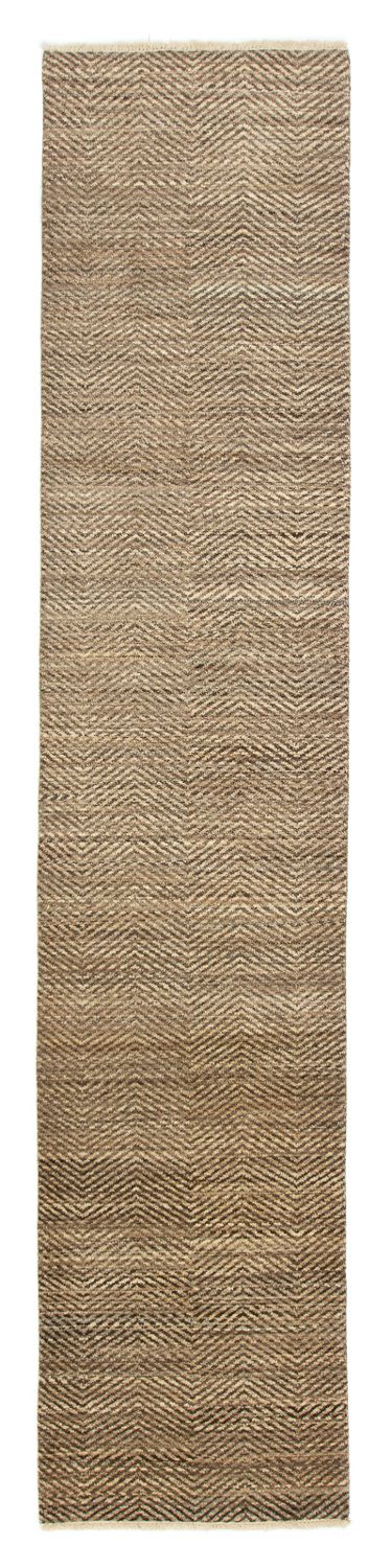 Alfombra de pasillo Alfombra Gabbeh - Indus - 370 x 77 cm - beige